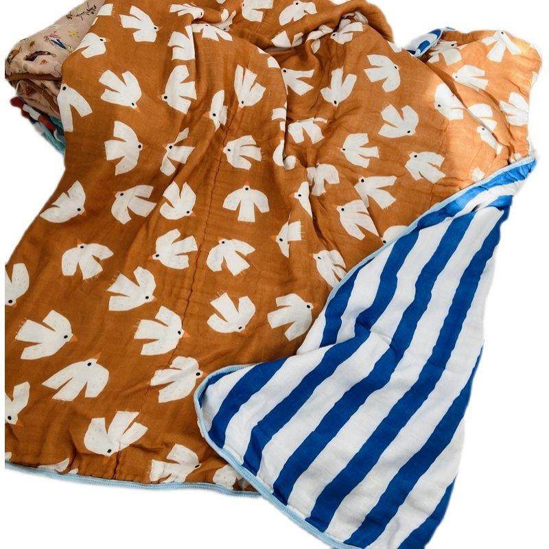 北欧小众婴儿童竹纤维纱布包巾8层数码印花盖毯幼儿园小被子宝宝,婴童用品,婴童毛毯/盖毯,淘宝优惠券,粉丝福利购,淘宝优惠卷