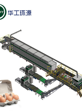 广州华工环源HGHY全自动在线热压高效蛋盒生产线 CE认证