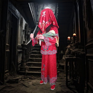 厂家设计鬼屋鬼新娘设备剧本万圣节恐怖惊悚吓人仿真鬼怪气动型道