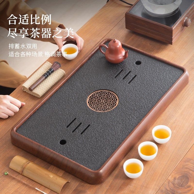 2025新款仿乌金石茶盘茶台小型茶具沥水托盘排水干泡台家用茶托盘,餐饮具,茶盘,淘宝优惠券,粉丝福利购,淘宝优惠卷