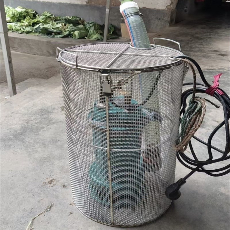 污水泵滤网罩鱼池塘防护网定做不锈钢H过滤网罩水泵防护加固防护
