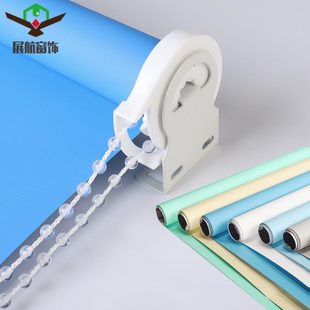 定制全遮光公司办公商铺卧室工程遮阳成品电动拉珠升降卷帘窗帘