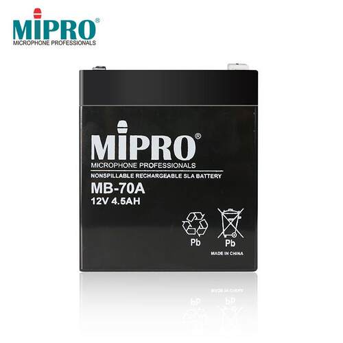 MIPRO扩音机电池MB70A电池 MA707/MA708/MA808充电电池12V 4.5Ah