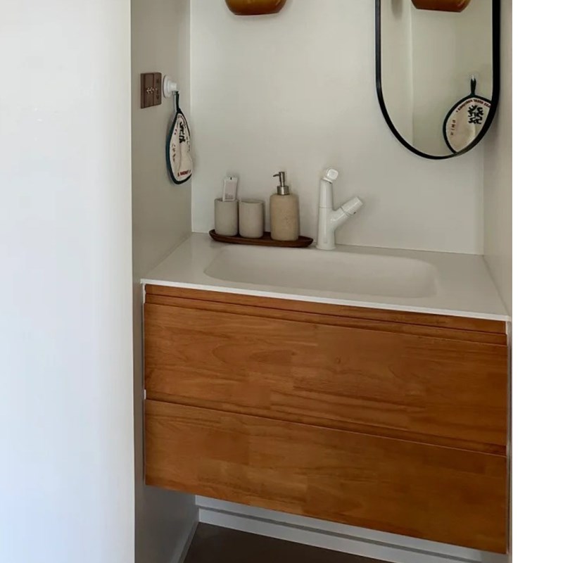 元良家居 日式宅寂风简约北欧纯实木 浴室柜