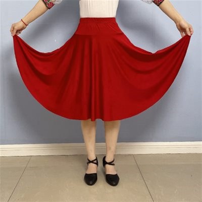 广场舞服装新款舞裙中老年半身裙交谊舞大摆M裙成人跳舞裙舞蹈裙