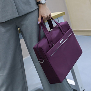 商务休闲牛津布手提公文包女士工作资料文件包笔记本电脑包女款