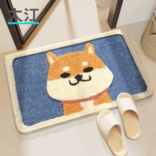 大江植绒浴室地垫卫浴防滑吸G水脚垫50x80cm