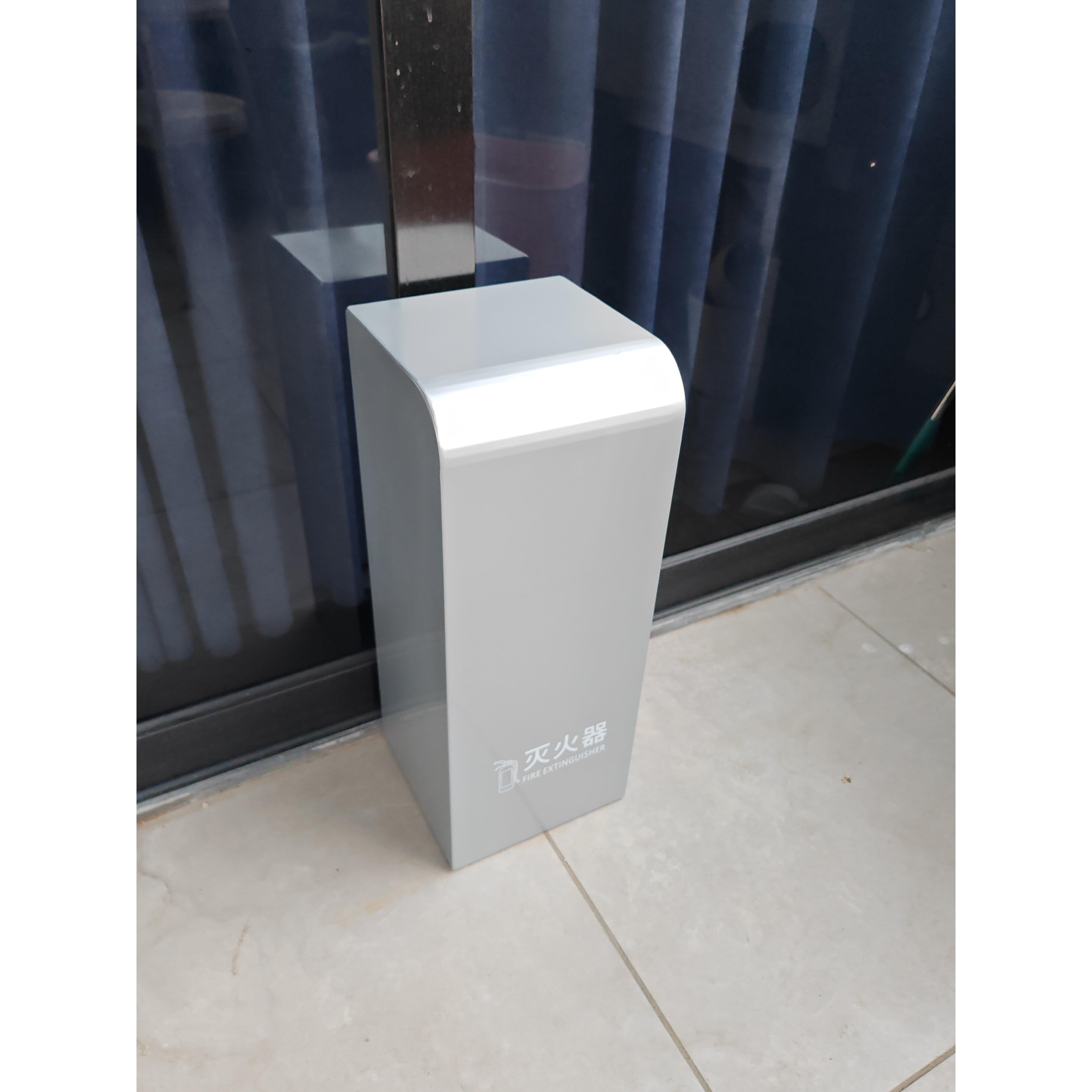 灭火器专用箱不锈钢圆弧灭火器箱5公斤高端商场展会收纳