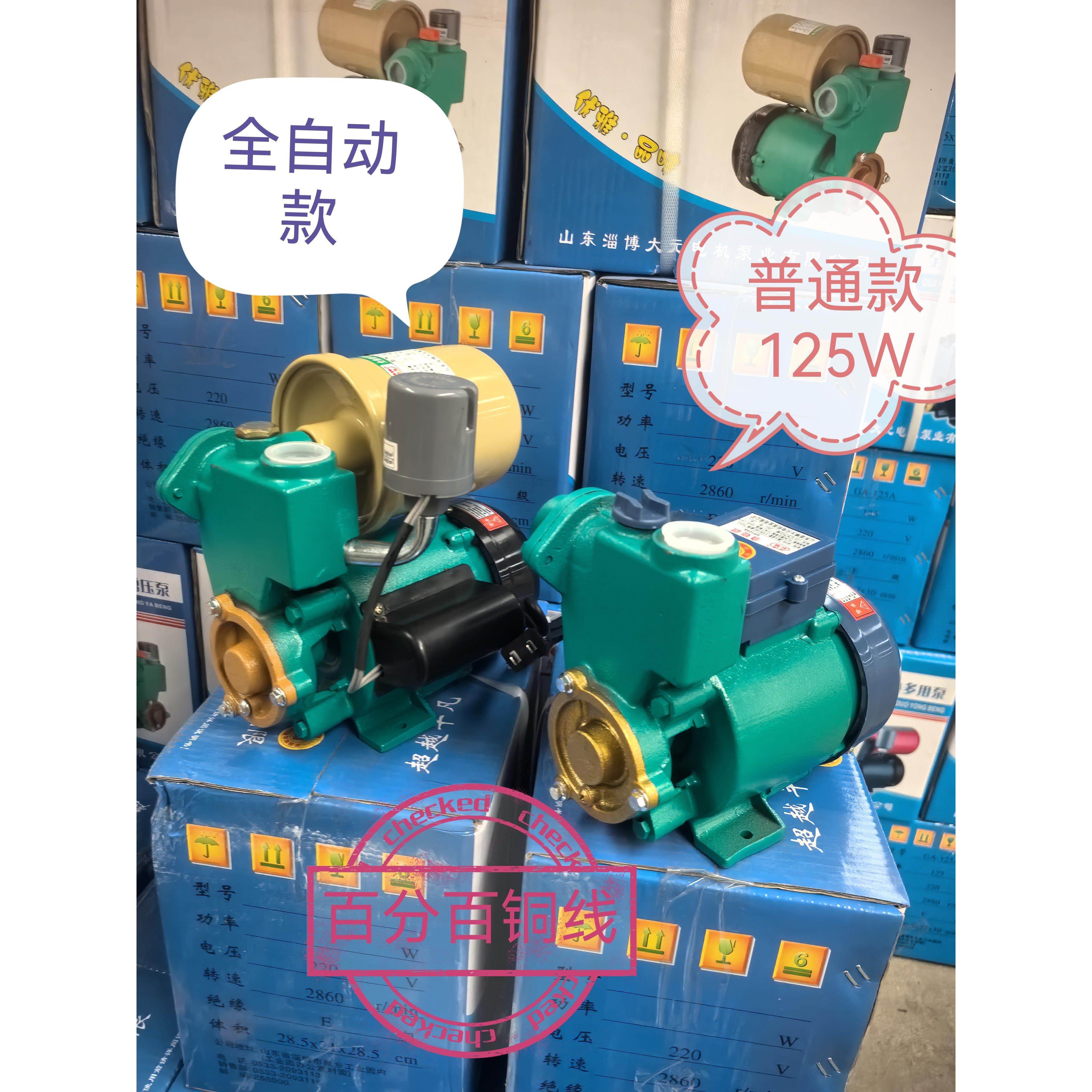 淄博大元全自动125瓦水空调泵家用自吸泵增压泵太阳能水循环泵
