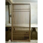东阳木雕中国风装 饰实木格栅入口隔断屏风古色古香门窗电视背景墙