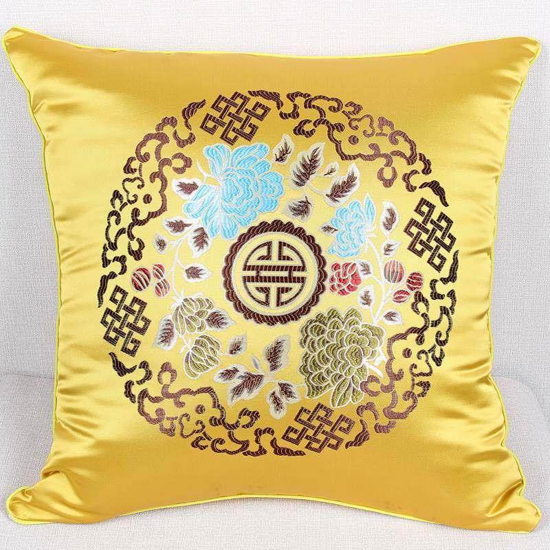 中式抱枕红木沙发靠垫办公室靠枕椅子靠背腰枕护腰抱枕套定做含芯