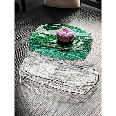 2025新款水晶玻璃碟托盘茶盘水果盘精致小果盘家用轻奢高档高颜值