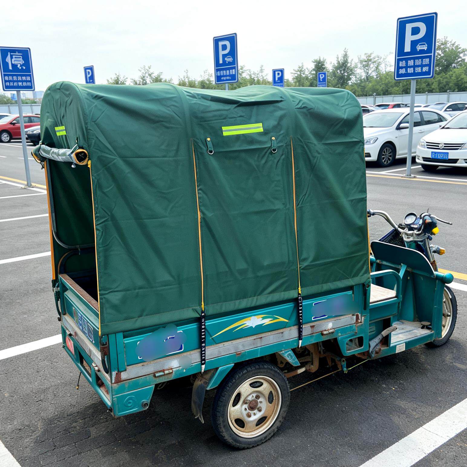 电动三轮车车棚后车厢棚后厢车斗蓬后斗雨棚快递车蓬加厚三轮雨棚