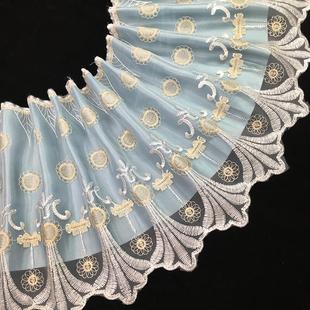 饰裙边窗帘帘幔底边加宽 30厘米双层带衬布蕾丝花边辅料配件沙发装