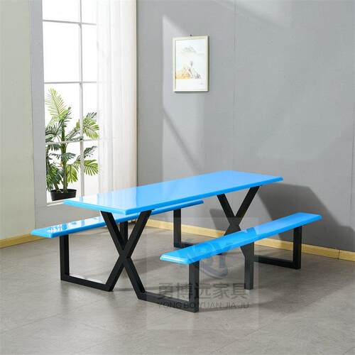 食堂不锈钢快餐桌椅4人8人位学生校员工餐桌小吃店连身餐桌椅组合