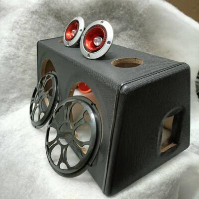 8英寸双低音孔双高音孔超重改装汽车低音炮扬声器空盒子家用汽车