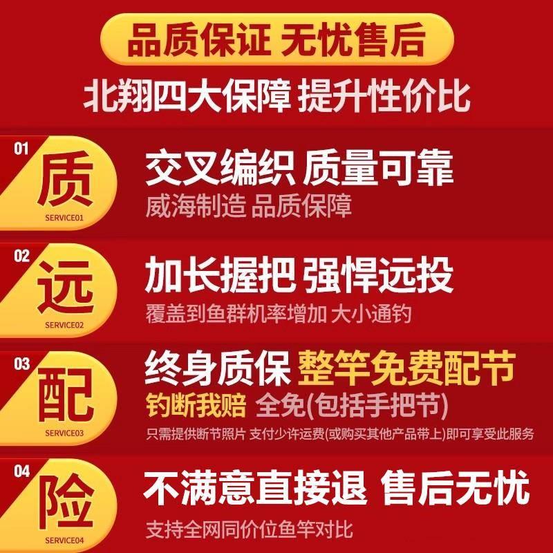 新款海杆抛竿钓鱼竿套装组合全套超轻超硬大物远投竿甩海竿金属轮