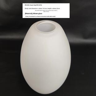 螺旋白色磨砂玻璃双开灯罩壳餐厅吊灯现代北欧灯照明配件