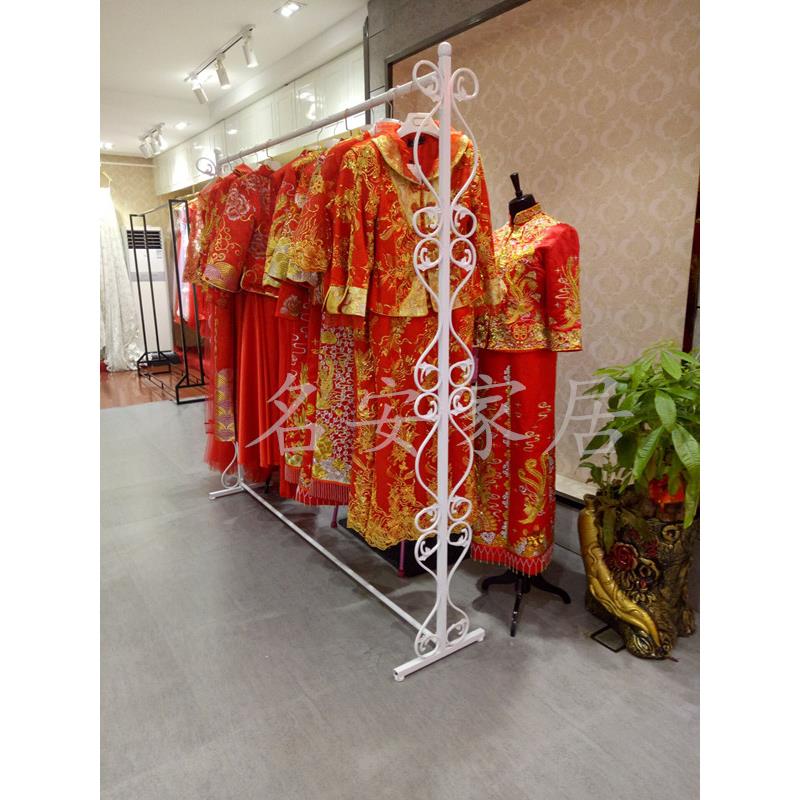 欧式婚纱架子落地式高档婚纱店展示架影楼专用秀禾礼服挂衣架铁艺