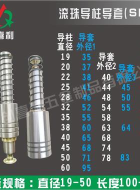 SRP滚珠导柱滑动导柱直径19202225283238到50SRP精密滚珠外导柱
