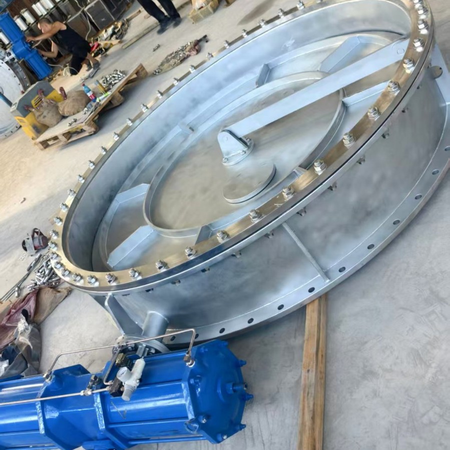 气动零泄漏通风蝶阀D642X-2.5RL DN2000零泄漏风阀四连杆通风蝶阀