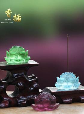 古代琉璃莲花香，中国禅宗装饰品，家庭客厅，茶室装饰，香禅宗香