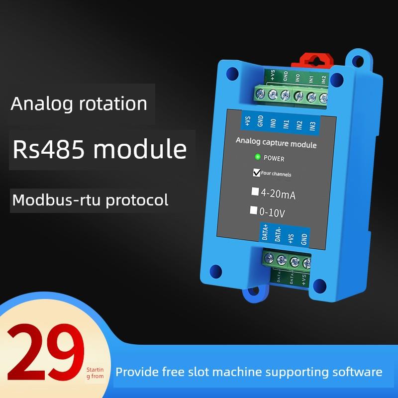 4-20Ma模拟采集模块到485到电流和电压数据采集Ai通道扩展Modbus