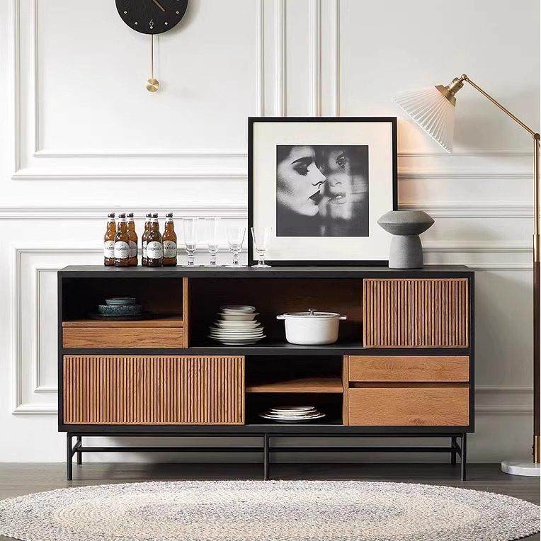 北欧餐柜实木茶水柜靠墙厨房整体橱柜置物柜客厅收纳柜子收纳柜边,住宅家具,餐边柜,淘宝优惠券,粉丝福利购,淘宝优惠卷