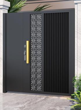 铝合金庭院门别墅大门农村自建房大门院子大门电动平移门双开 关