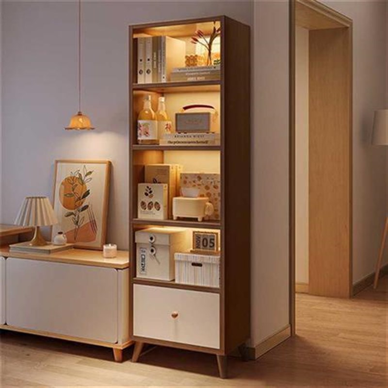 书架置物架落地多层n储物书柜客厅家用收纳展示柜子电视柜旁置物