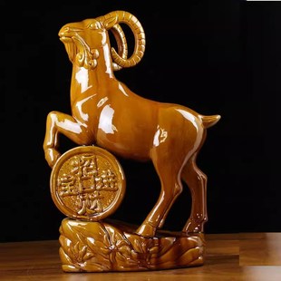 房屋西南缺角补j角白色陶瓷羊摆件化解十二生肖羊吉祥物化解摆件