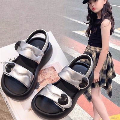 女童公主凉鞋2025新款夏季爆款儿童运动凉鞋洋气女孩软底夏款大童