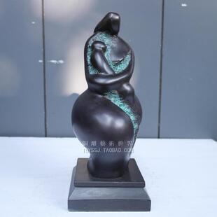 母爱母子情深抽象铜雕塑q工艺礼品摆饰雕塑摆件艺术品家居装饰品