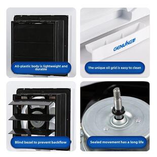 正业6寸排风机家用厨房8寸半塑料金属百叶窗10型卫生间排烟强力风