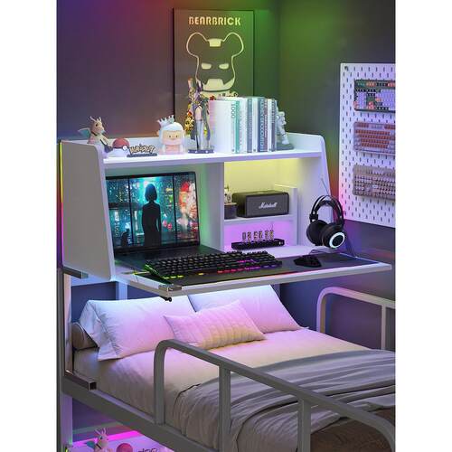 宿舍床边桌床上电竞折叠桌电脑桌大学生上铺下铺悬空桌寝室学习桌