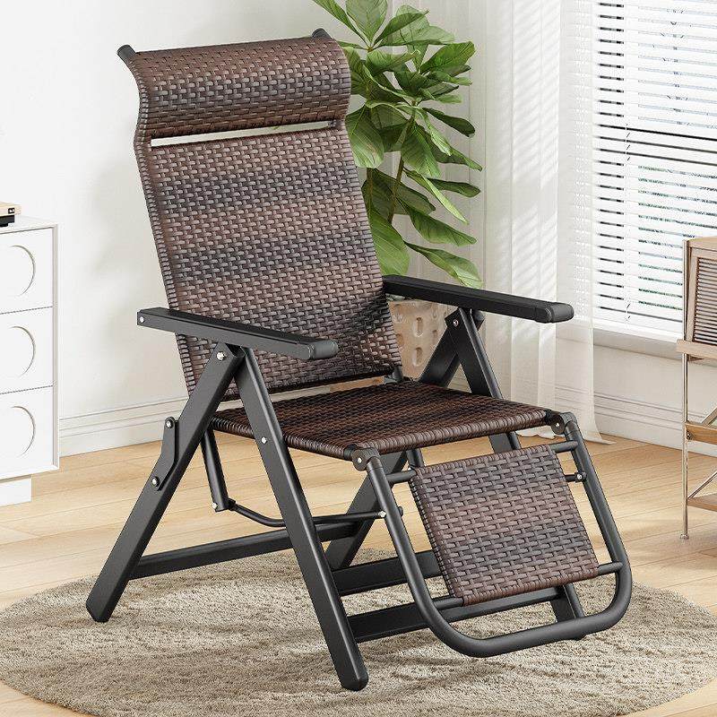 躺椅午休折叠藤椅阳台家用休闲 老人专用凉椅子靠背晒太阳舒适可