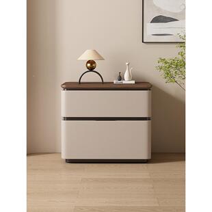 2025新款现代轻奢创意全实木床头柜高端家用卧室床边柜简约储物柜