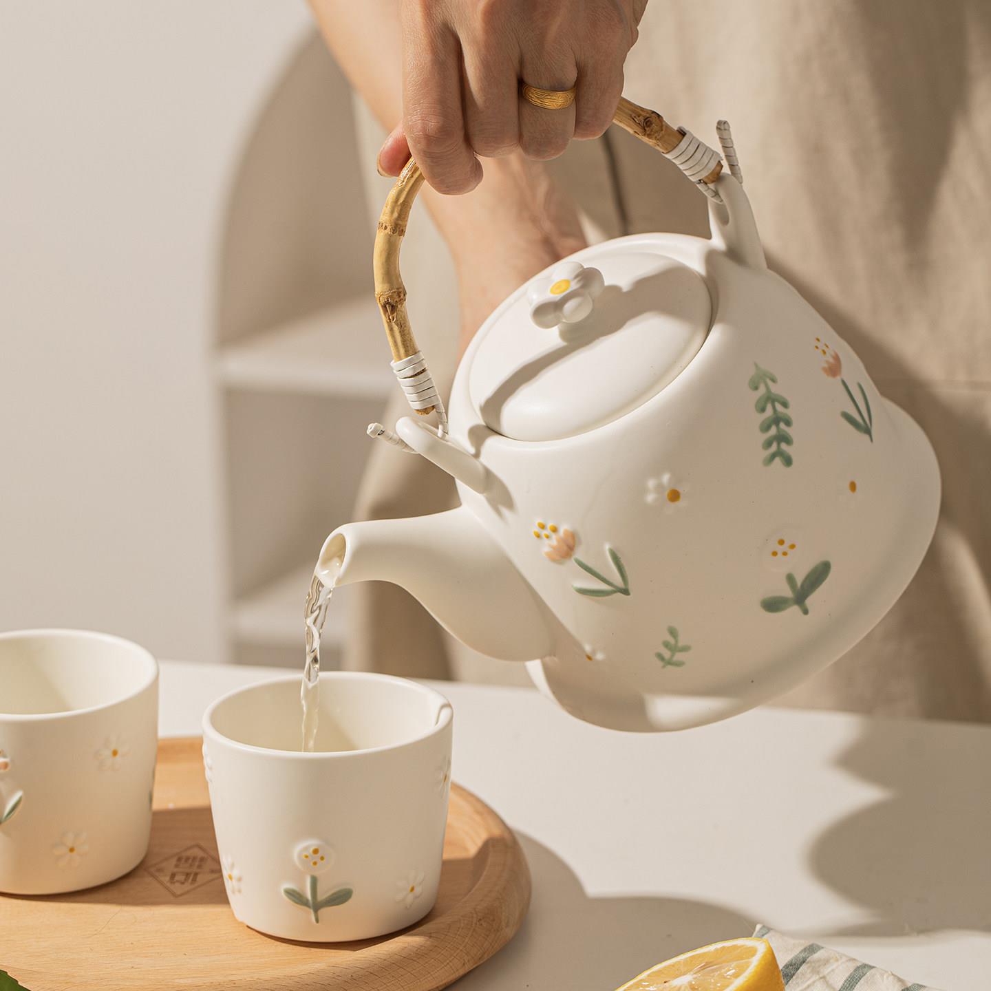 茶壶杯子套装陶瓷水壶茶杯客厅家用杯具乔迁水杯结婚订婚新婚礼物