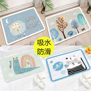 卫生间厕所浴室吸水速干防滑地垫A厨房入户进门口家用门垫地毯水