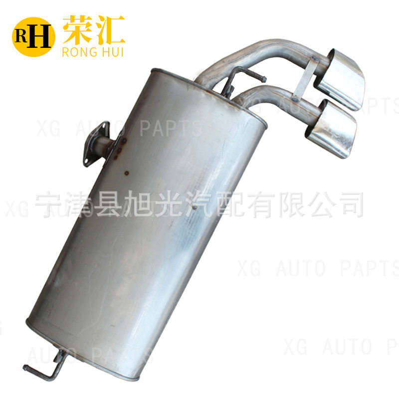 适用现代途胜单出后节排气管 尾气净化器 尾节消音器 中段消声器