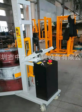 直角支腿半电动油桶堆高车 DT300半电动油桶车 装卸油桶车