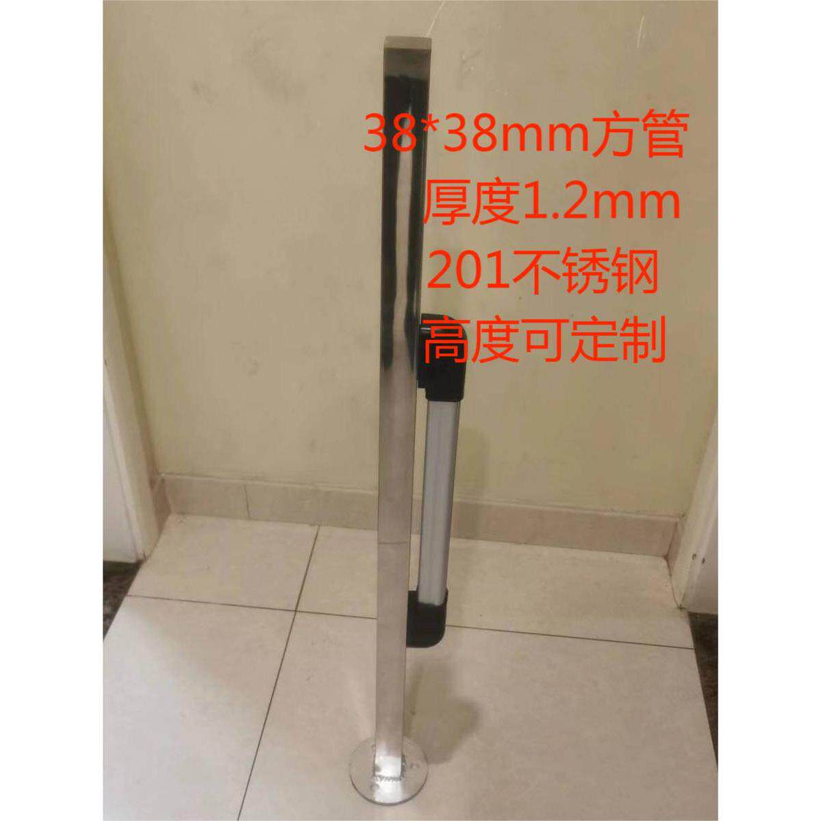 加厚款不锈钢红外对射立柱红外光栅落地安装支架方管立柱可定制