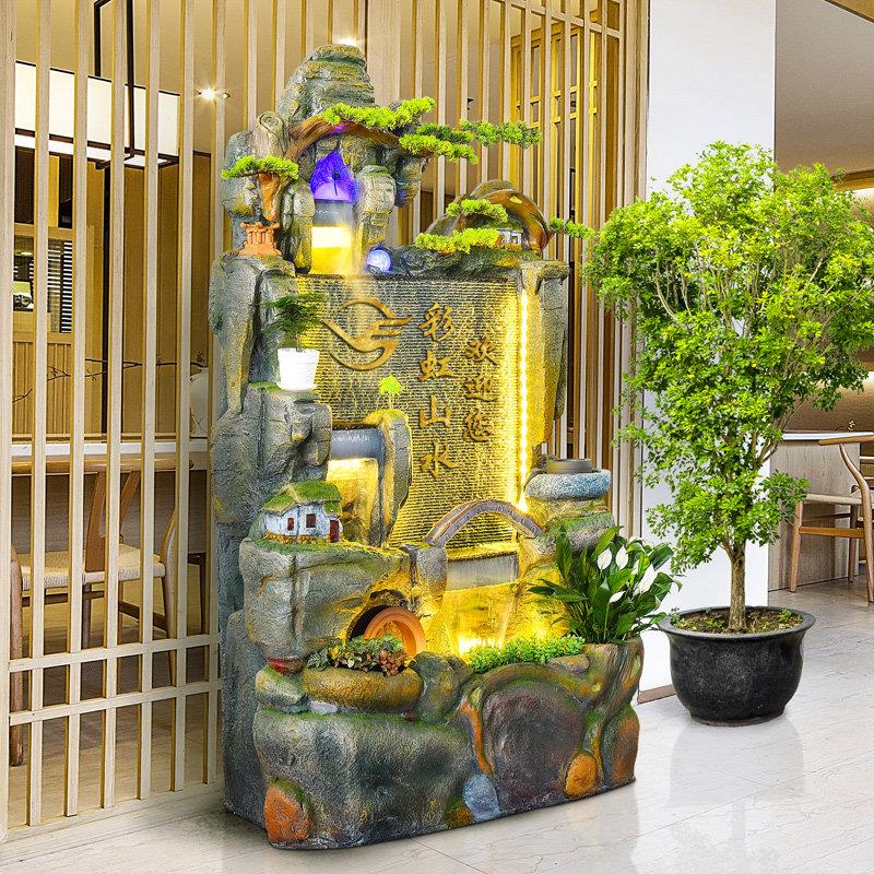 假山流水喷泉摆件鱼池招财客厅玄关大型装饰室内景观乔迁新居礼品