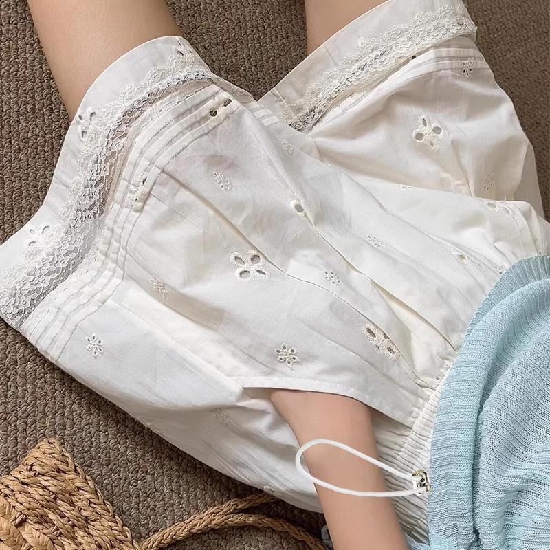 孕妇短裤夏季薄款外穿蕾丝阔腿裤2025新款不勒肚子休闲 内搭裤夏