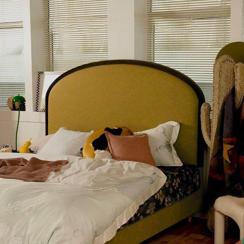 新款主卧室现代简约床头单买靠背板实木软包床屏一体落地单卖米五