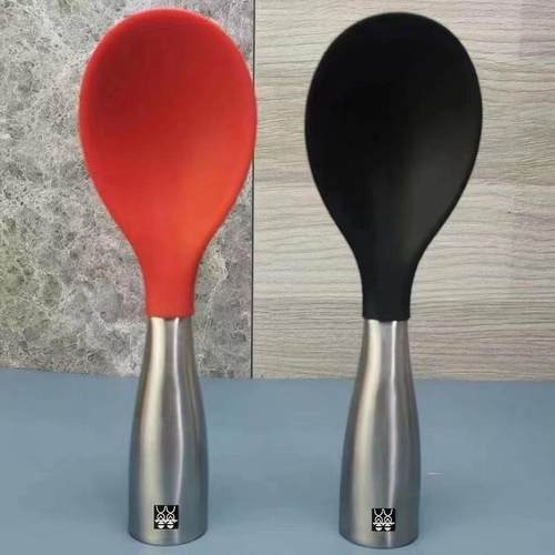 德国DOUBLEDELI立式加厚不粘饭勺子米饭勺汤勺粥勺饭电饭锅硅胶铲