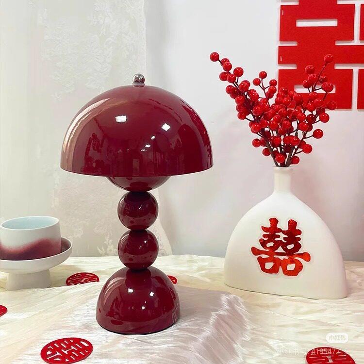 结婚长明灯婚房装饰卧室床头陪嫁送新人礼物婚庆布置葫芦红色台灯