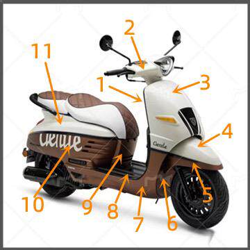 标致摩托 托姜戈 前面板 护板全车外壳 原厂配件 (部分颜色需要预