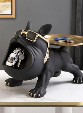 创意有趣的狗装饰品客厅入口鞋柜钥匙存储托盘可访问豪华高端装饰