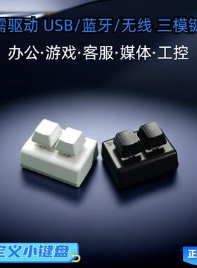 覆制粘贴键盘键盘Ctrlcv自定义迷你2键热插拔办公游戏一键密码